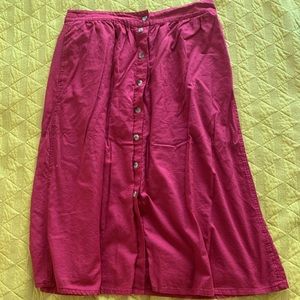 Red Madewell Button Down Palisade Skirt